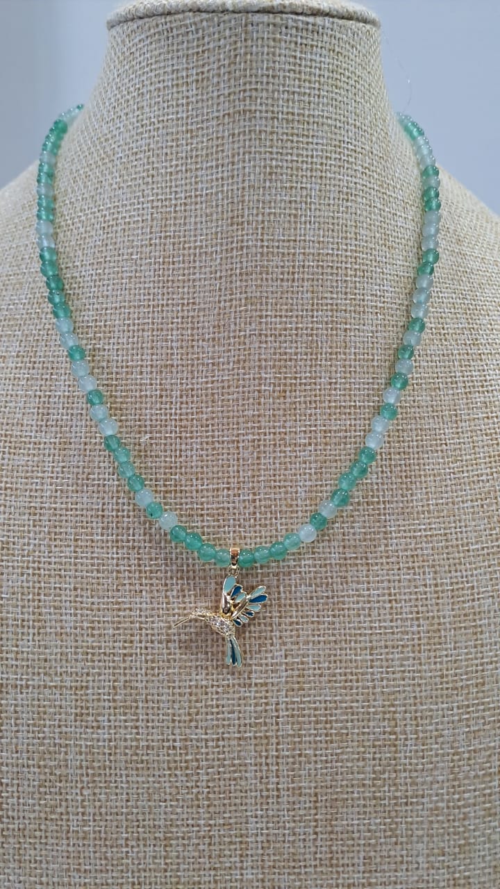 Collar Jade Colibrí (44cm)